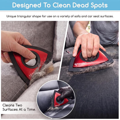 Mini Pet Hair Remover for Car Detailing Dog Hair Tool Brush(Red)