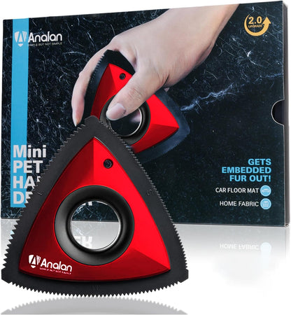 Mini Pet Hair Remover for Car Detailing Dog Hair Tool Brush(Red)